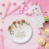 Ivoren Terracotta Calla Lelie Bruidsdouche Papieren Bordje (Feest)