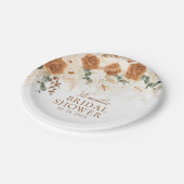 Ivoren Terracotta Calla Lelie Bruidsdouche Papieren Bordje (Gekanteld)