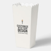 Ivoren Trouw Aangepaste Gepersonaliseerde Popcorn Bedankdoosjes (Voorkant)