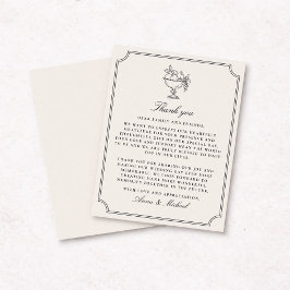 Ivoren Trouw Dankkaart met Dubbel Frame Save The Date