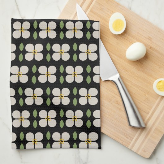 Ivoren wijnstokken - Elegante botanische theedoek (Quarter Fold)