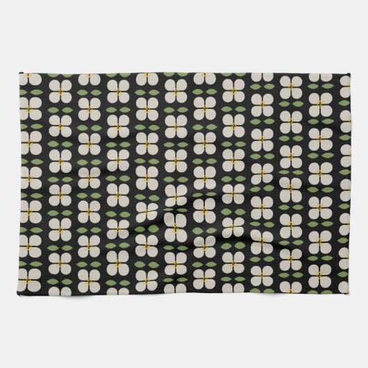 Ivoren wijnstokken - Elegante botanische theedoek (Horizontaal)