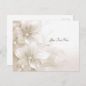 Ivoren Witte Bloemen Ansichtkaart Briefkaart (Voorkant / Achterkant)