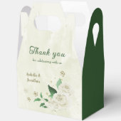 Ivoren witte bloemen bruiloft bedankdoosjes (Open)