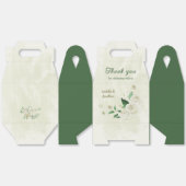 Ivoren witte bloemen bruiloft bedankdoosjes (Ongevouwen)