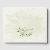 Ivoren witte bloemen bruiloft gastenboek (Achterkant)