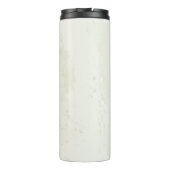 Ivoren witte bloemen bruiloft thermosbeker (Achterkant)