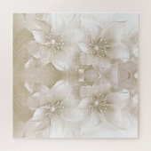 Ivoren Witte Bloemen Legpuzzel (Horizontaal)