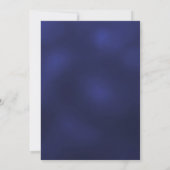 Ivoren witte rozen blauwe sneeuw winter bruiloft kaart (Achterkant)