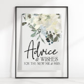 Ivoren Witte Rozen Bloemkaart & Cadeaus Poster