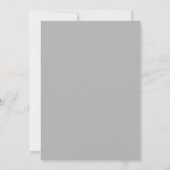 Ivoren witte rozen grijze bruiloft kaart (Achterkant)