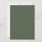 Ivoren witte rozen groene mos sneeuw winter bruilo kaart (Achterkant)