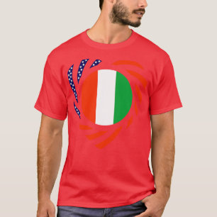 Ivoriaanse Amerikaanse Multinationale Patriot Flag T-shirt
