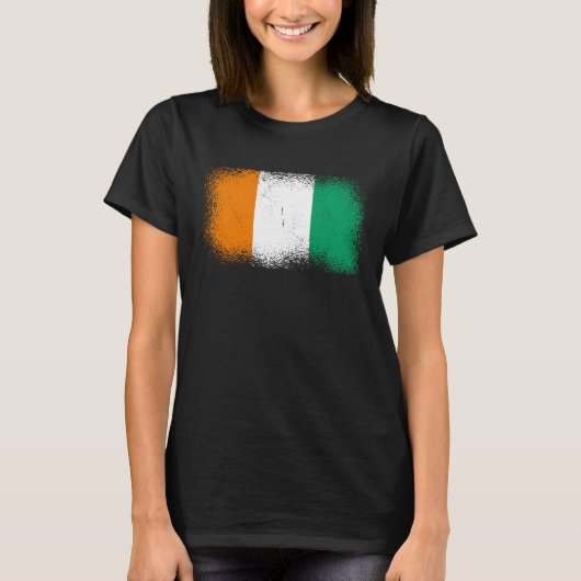 Ivoriaanse vlag Ivoorkust 2 T-shirt (Voorkant)