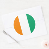 Ivoriaanse vlag, vlag van Ivoorkust Ronde Sticker (Envelop)