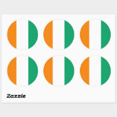 Ivoriaanse vlag, vlag van Ivoorkust Ronde Sticker (Vel)
