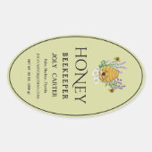 Ivory 24 oz Queenline Honey Jar Label (Voorkant)