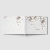 Ivory 3D bloemrozen | Trouwen Gastenboek (Volledig)