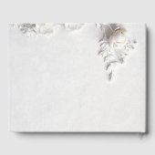 Ivory 3D bloemrozen | Trouwen Gastenboek (Achterkant)