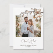 Ivory 3D Magnolia Flower Bedankkaart (Voorkant)