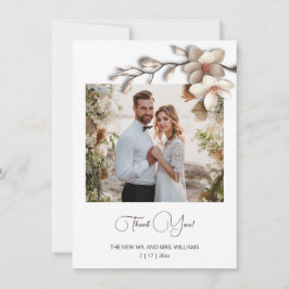 Ivory 3D Magnolia Flower Bedankkaart