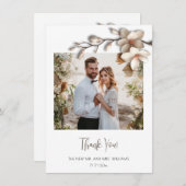 Ivory 3D Magnolia Flower Bedankkaart (Voorkant / Achterkant)