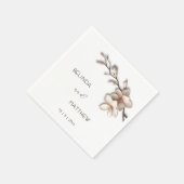 Ivory 3D Magnolia Flowers | Wedding Servet (Hoek)