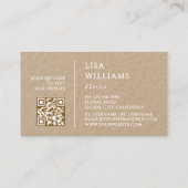 Ivory 3D Magnolia Rustic | QR Code Visitekaartje (Achterkant)
