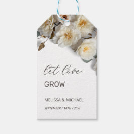 Ivory 3D Roses Wedding Thank You Cadeaulabel