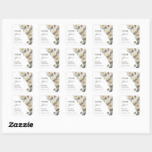 Ivory 3D Roses Wedding Thank You Vierkante Sticker (Vel)