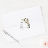 Ivory 3D Roses Wedding Thank You Vierkante Sticker (Envelop)