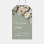 Ivory 3D Roses Wedding Welcome Cadeaulabel (Voorkant)