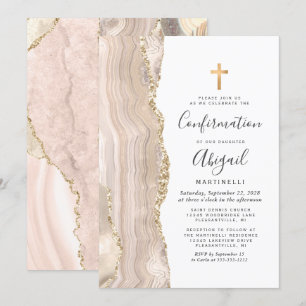 Ivory Agate Gold Glitter-bevestiging Kaart