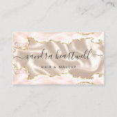 Ivory Agate Gold Glitter Luxe Visitekaartje (Voorkant)