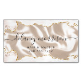 Ivory Agate Gouden Glitter Luxe Magnetisch Visitekaartje (Voorkant)