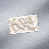 Ivory Agate Gouden Glitter Luxe Magnetisch Visitekaartje (Voorbeeld)