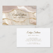 Ivory agate visitekaartje (Voorkant / Achterkant)