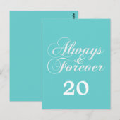 Ivory Altijd en altijd Briefkaart tabelnummer (Voorkant / Achterkant)