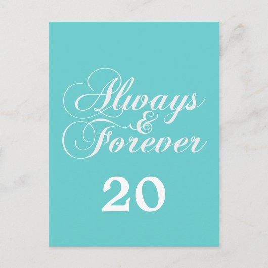 Ivory Altijd en altijd Briefkaart tabelnummer (Voorkant)