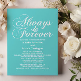 Ivory Altijd en altijd voor bruiloft uitnodigen Kaart
