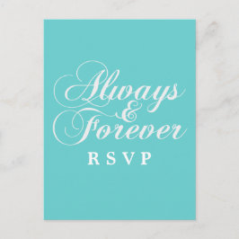 Ivory Always & Forever Wedding RSVP-Briefkaart Uitnodiging Briefkaart