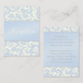 Ivory and Blue Damask Enclosure Kaart (Voorkant / Achterkant)