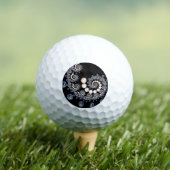 Ivory and Blue Pearl Spiral Golf Balls Golfballen (Insitu Shirt)