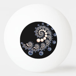 Ivory and Blue Pearl Spiral Ping Pong Balls Pingpongbal
