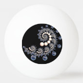 Ivory and Blue Pearl Spiral Ping Pong Balls Pingpongbal (Achterkant)