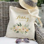 Ivory and Blush Floral Bridesmaid Wedding Canvas t Tote Bag<br><div class="desc">Klik op Deze sjabloon personaliseren om deze verder aan te passen. U kunt de lettertypegrootte,  de lettertypekleur en nog veel meer wijzigen! Bekijk in onze winkel 1000  overeenkomende objecten:)</div>