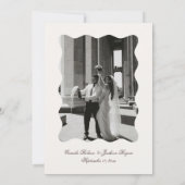 Ivory and Brown Wedding Kaart (Achterkant)