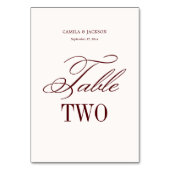 Ivory and Burgundy Wedding Kaart (Achterkant)