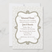 Ivory and Ecru Wedding Rehearsal Dinner Invitation Kaart (Voorkant)