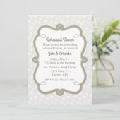 Ivory and Ecru Wedding Rehearsal Dinner Invitation Kaart (Staand voorkant)